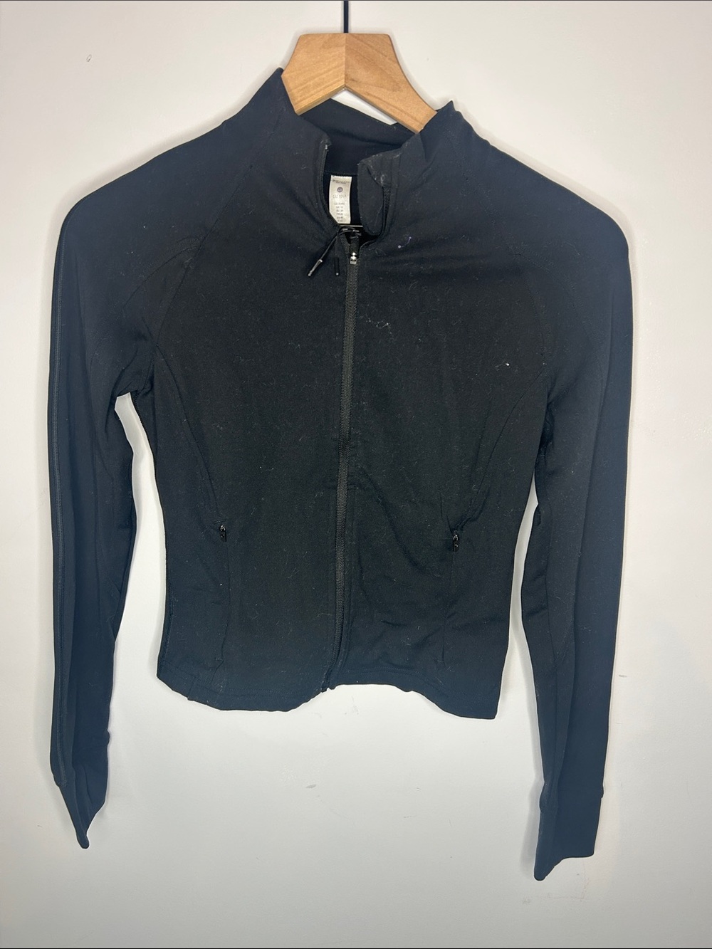 CRZ YOGA Black Women's Zip Front Bomber Jacket